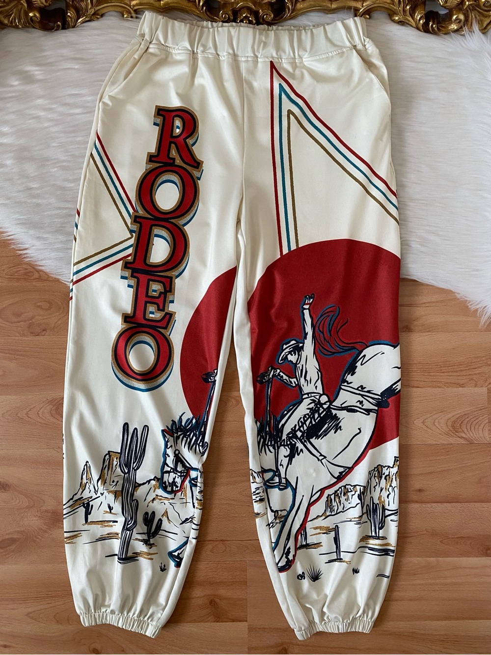 Lucky & Blessed Rodeo Cowboy Jogger Pants